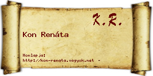 Kon Renáta névjegykártya